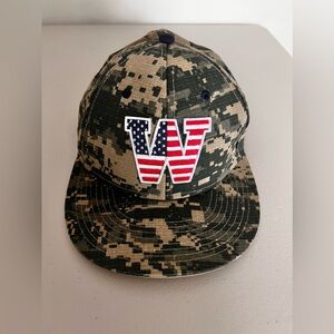 Washington The Game Pro American  Flag Patch Camo Hat